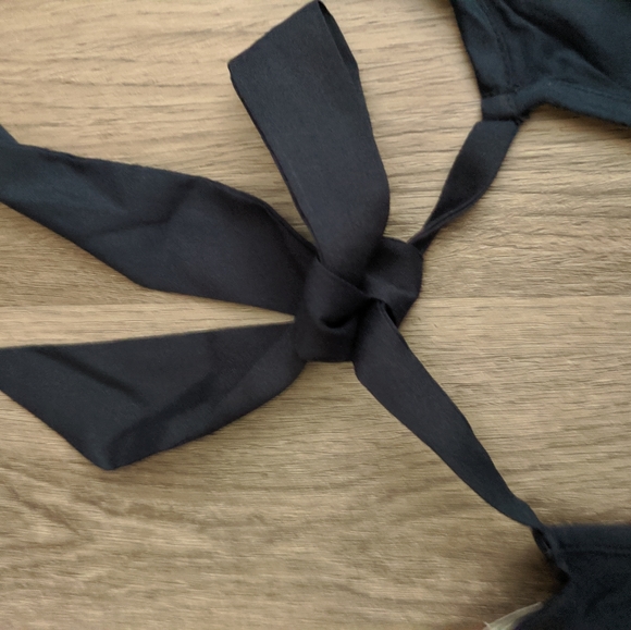 Massimo Dutti Navy Floral Tie Back Blouse Large - Picture 5 of 10